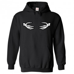 Skeleton Hands Classic Unisex Kids and Adults Pullover Hoodie for Halloween